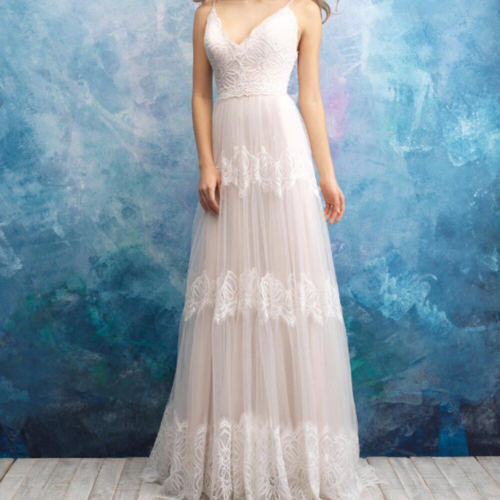 Allure Bridal Wedding Dress, Ivory White, Size 12